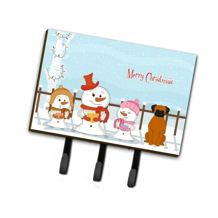 Carolines Treasures Merry Christmas Carolers Fawn Boxer Leash or Key Holder BB2446TH68